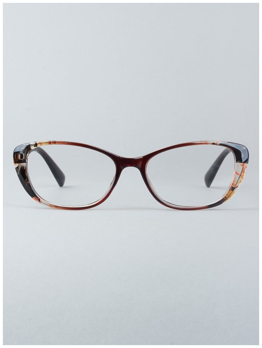 Готовые очки для чтения коричневые с диоптриями +4.00 футляр