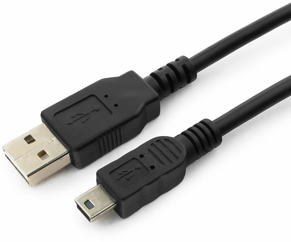 Кабель USB 2.0, AM/miniBM 5P, экран, ферритовое кольцо, 1,8 м, черный, Cablexpert