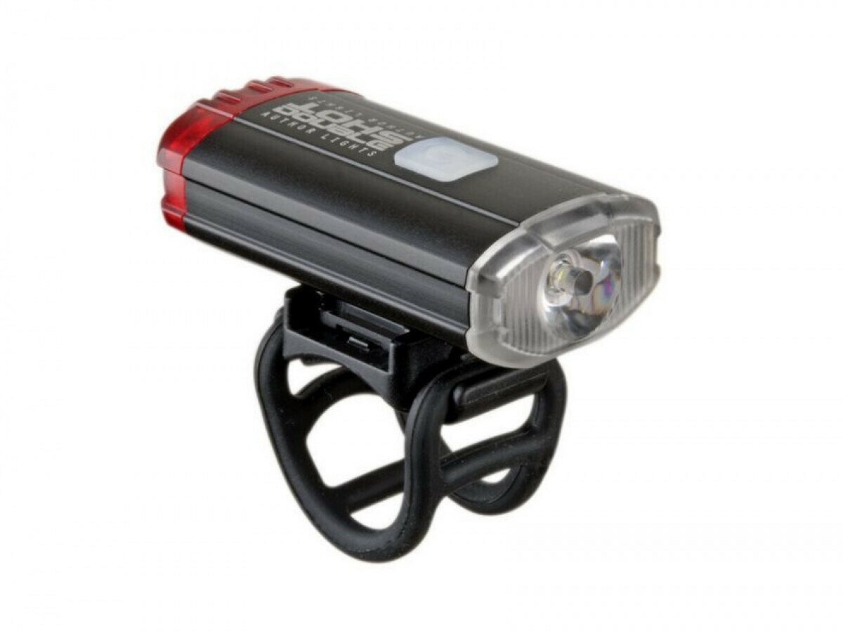Фара велосипедная AUTHOR, 250лм, 1/2 диода, 3/3 режима, USB-аккум, с доп. задним фонарем