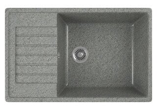 Кухонная мойка GreenStone GRS-78L-309 темно-серый, с сифоном