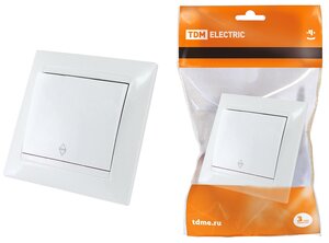 <b>Выключатель</b> TDM ELECTRIC SQ1815-0006, 10 А <b>Выключатель</b> в результате ручного нажатия выполняет замыка