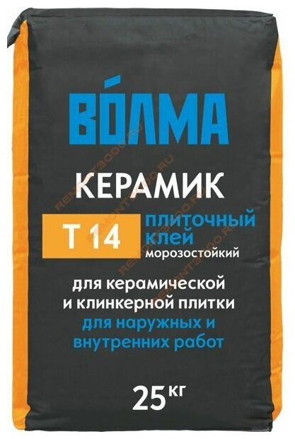 Волма Керамик клей плиточный морозостойкий (25кг) / волма Т14 Керамик плиточный клей для плитки морозостойкий (25кг)