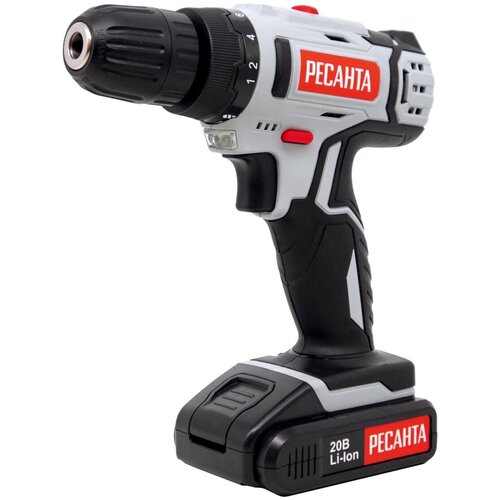 Дрель-шуруповерт аккумуляторная ДА-20-2ЛК 20 Ач Ресанта Аккумуляторная дрель с подсветкой подарок рулетка вихрь 689000₽