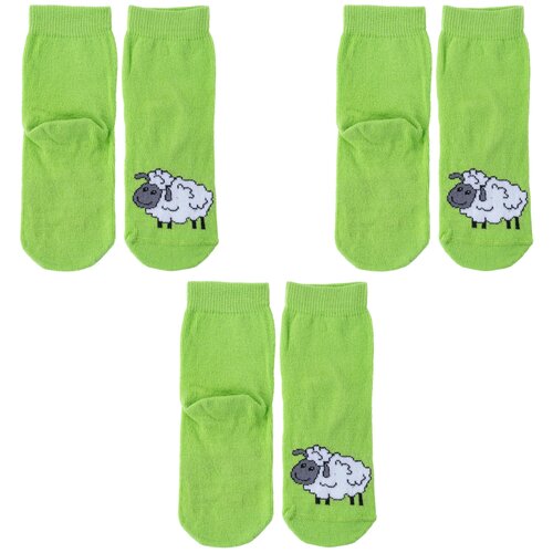 Носки АЛСУ 3 пары, размер 14-16, зеленый носки sela 3 пары размер 14 16 коричневый зеленый