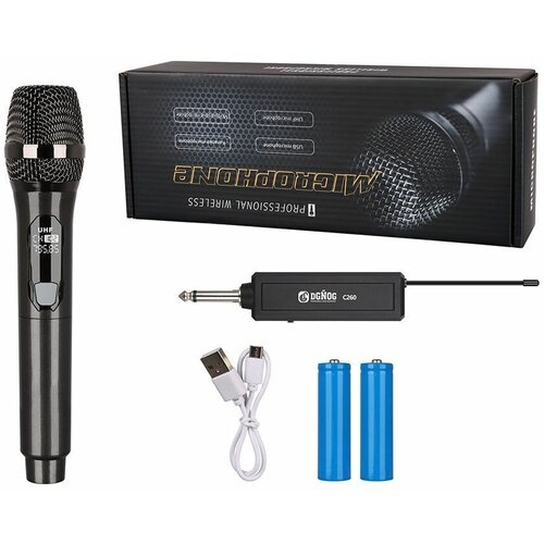 Беспроводной перезаряжаемый радиомикрофон для караоке вокала диапазон до 30 метров У 297700₽