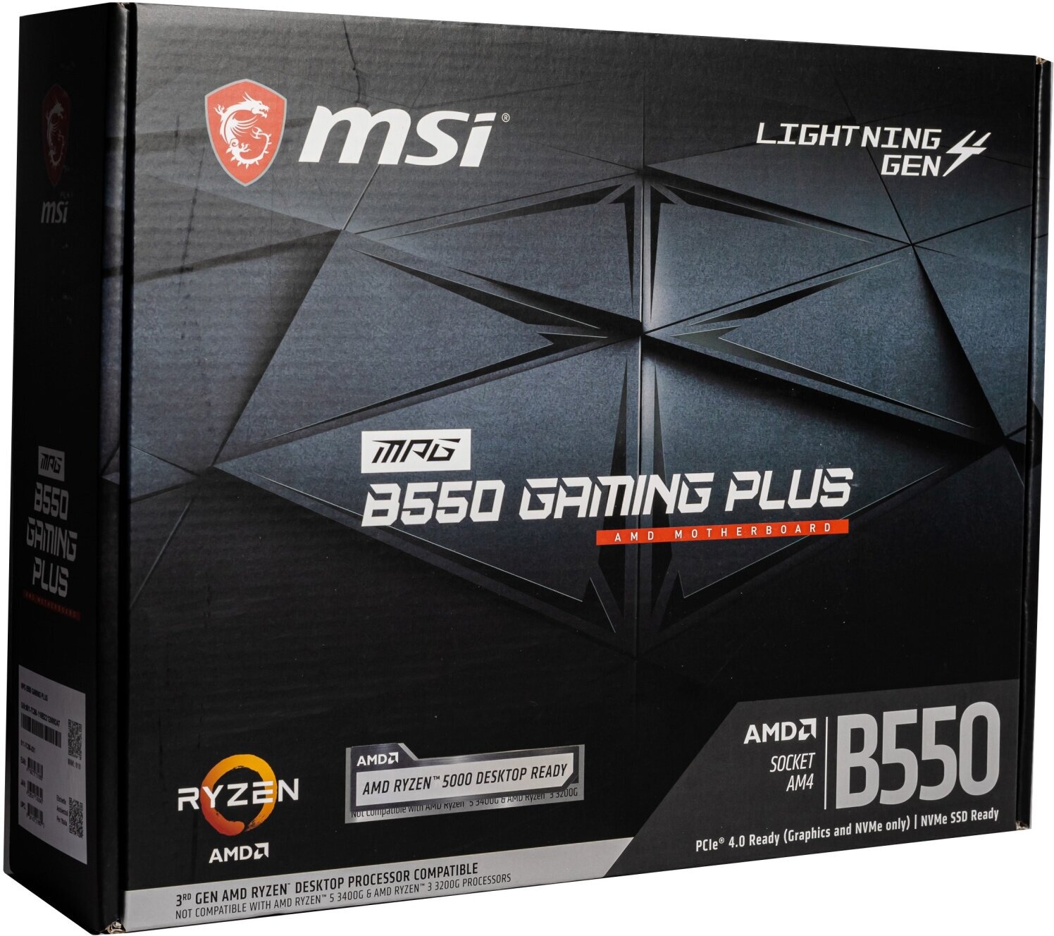 Материнская плата MSI MPG B550 GAMING PLUS Socket AM4 AMD B550 4xDDR4 2xPCI-E 16x 2xPCI-E 1x 6 ATX Retail