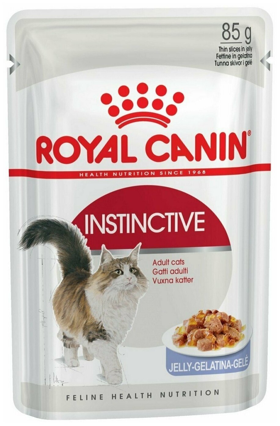 Корм влажный для кошек ROYAL CANIN Instinctive 85г желе пауч, 12 шт