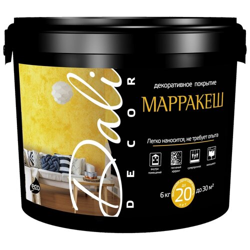 Декоративное покрытие DALI-DECOR Марракеш, белый перламутровый, 6 кг