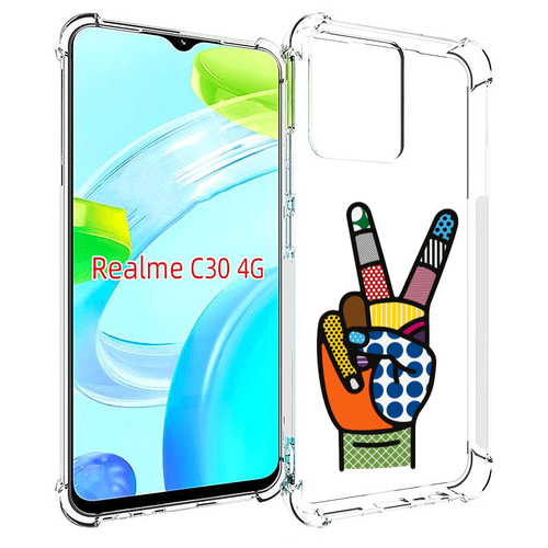 Чехол MyPads йоу пальчики для Realme C30 4G / Narzo 50i Prime задняя-панель-накладка-бампер чехол mypads йоу пальчики для realme 10 задняя панель накладка бампер