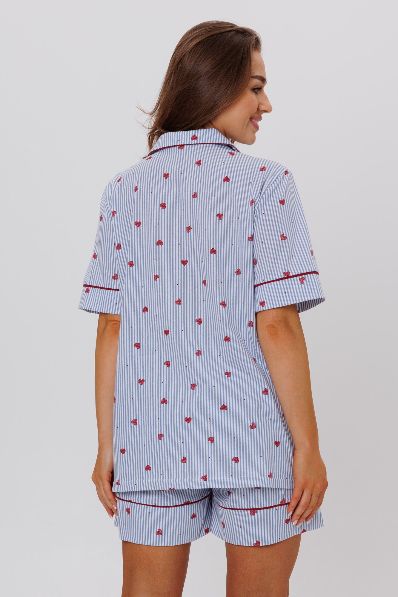 Пижама женская: рубашка + шорты Modellini 1770/1, размер 54 - фотография № 8
