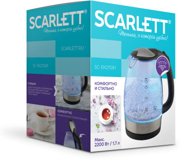 Чайник электрический SCARLETT SC-EK27G91, черный - фото №15