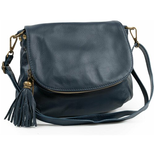 фото Сумка кросс-боди sefaro, фактура гладкая, синий