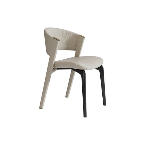 Стулья обеденные в стиле Cornelio Cappellini Dining Chair (бежевый, черные ножки)