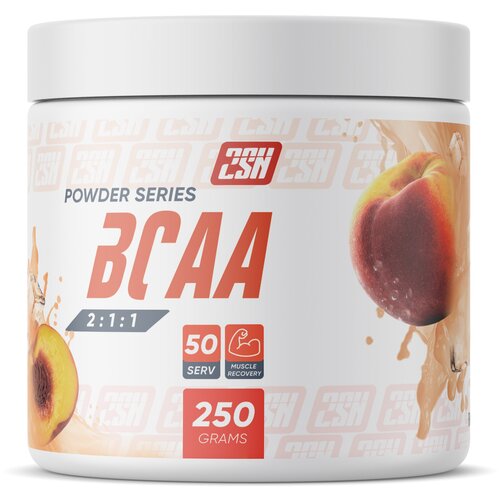 Аминокислоты БЦАА 2SN BCAA powder 250г Персик комплекс аминокислот bcaa 2 1 1 для набора мышечной массы