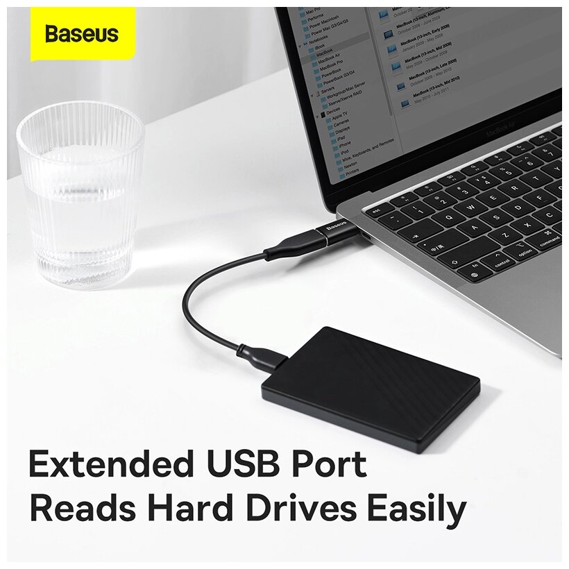 Аксессуар Baseus Ingenuity Series Mini OTG Adaptor Type-C - USB-A 3.1 Black ZJJQ000001