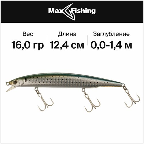 Воблеры для рыбалки Bassday LogSurf 124 F #LH-244 16 гр 0,0-1,4 м.