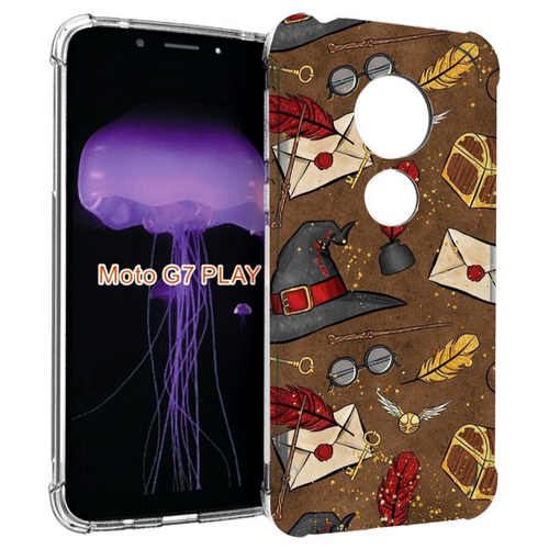 Чехол MyPads гарри-поттер-вайб для Motorola Moto G7 Play задняя-панель-накладка-бампер