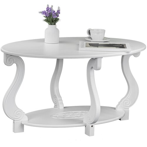 Стол журнальный Овация (М) лайт белый
