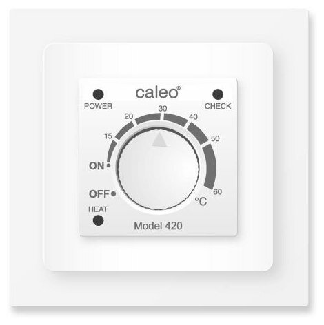 Терморегулятор CALEO 420 с адаптерами встраиваемый аналоговый 3.5 кВт