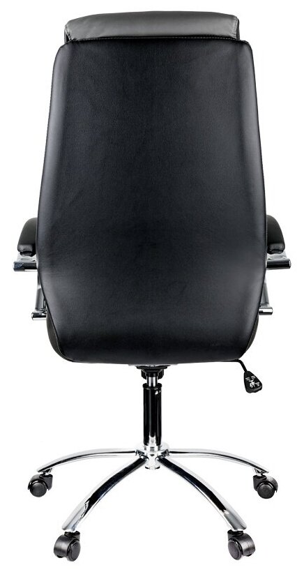 Кресло руководителя HELMI HL-E01 "Inari", экокожа черная/серая, хром - фотография № 9