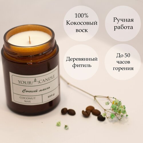 Свеча кокосового воска YOURCANDLE Сочный манго