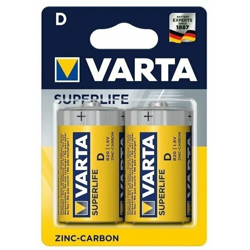 Батарейка VARTA SuperLife/Heavy duty R20 D 2шт