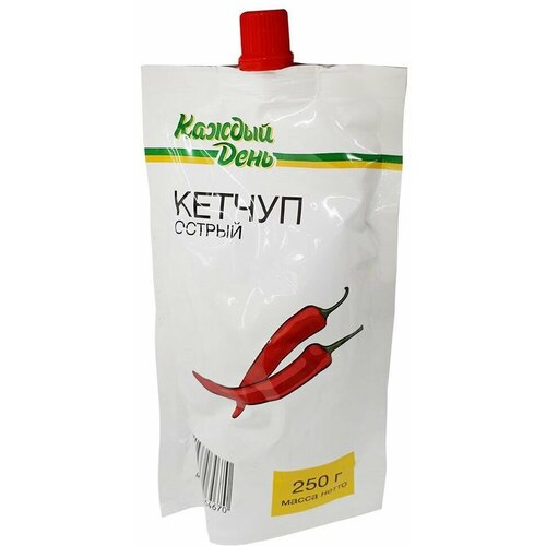 Кетчуп Каждый день Острый, 250 г, 4 шт