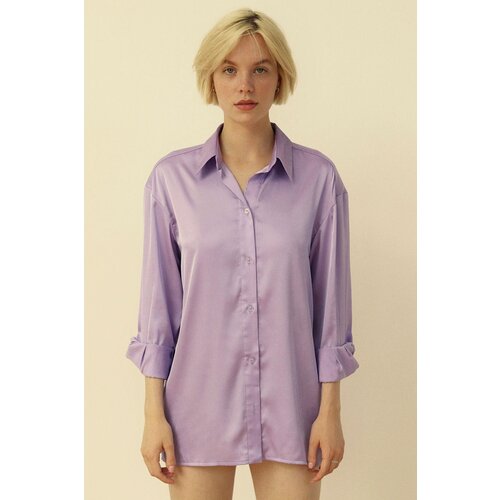 фото Рубашка monobase, размер 42/44, фиолетовый