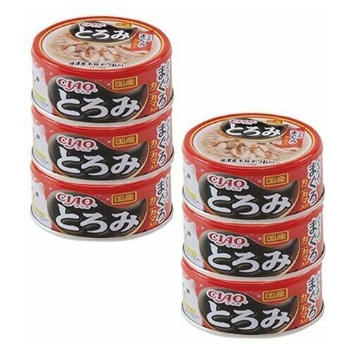 Корм для кошек влажный Japan Premium Pet Ciao Toromi Куриное филе и тунец Магуро с сурими в бульоне 80г*6 шт