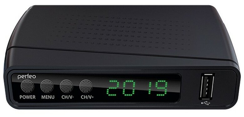 Ресивер DVB-T2/C Perfeo PF_A4351 приставка "STREAM" для цифрового TV, (Wi-Fi-опционно) IPTV, HDMI, 2 USB, DolbyDigital, пульт ДУ