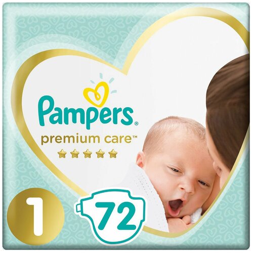 Подгузники Pampers Premium Care Newborn (2-5 кг) Экономичная 72 шт