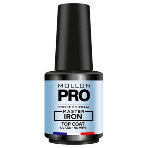 Топ без липкого слоя для гель-лака, дизайнов, страз Mollon Pro IRON TOP COAT(12 мл)