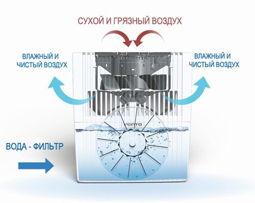 Увлажнитель-очиститель воздуха Venta LW45 белый - фото №14