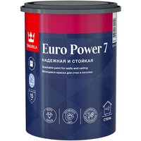 TIKKURILA EURO POWER 7 краска моющаяся для стен и потолка, матовая, база A (0,9л)