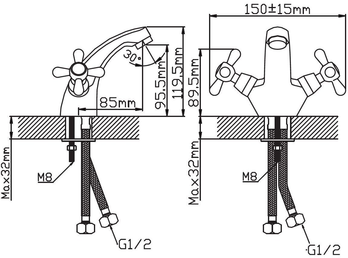 Смеситель для ванны Potato P10301 - фотография № 2