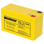 Аккумулятор Yellow HRL 12-34W YL 12В 9Ач 151x65x100 мм Прямая (+-) - изображение