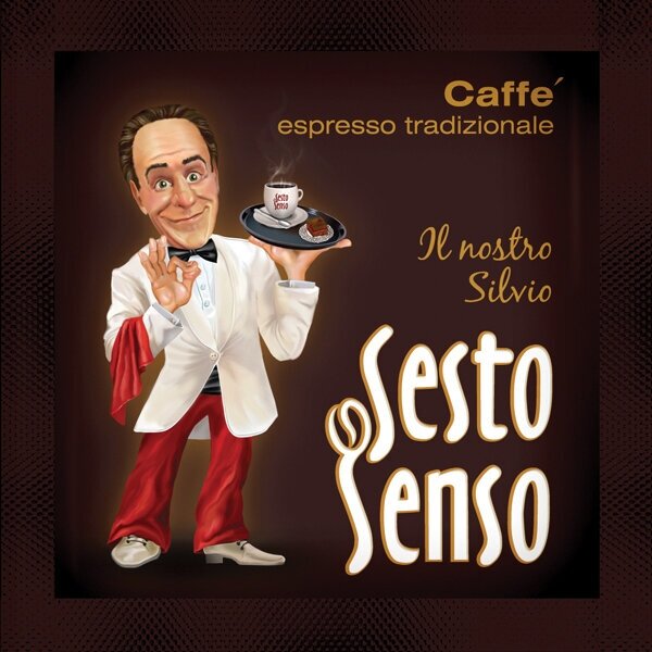SESTO SENSO / Кофе в чалдах "Ilnostro Silvio"(чалды, стандарт E.S.E, 44 мм ), 120 шт