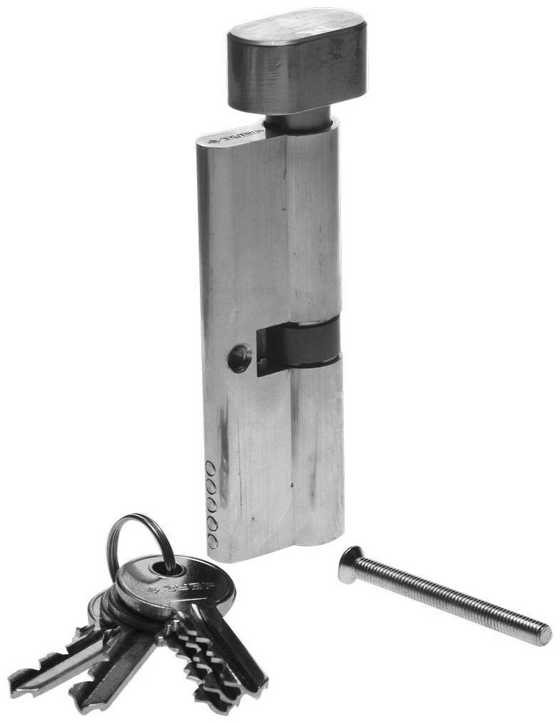 ЗУБР 70 мм, цвет хром, 5-PIN, тип ключ-защелка, цилиндровый механизм (52103-90-2)