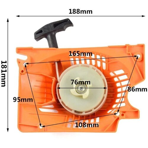 Ручной стартер подходит для китайских бензопил с 4-мя зацепами на шкив , лёгкий старт.