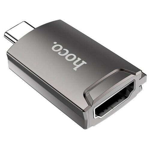 HOCO / Адаптер переходник /Адаптер переходник с Type-C USB на HDMI металл серый / UA19 переходник адаптер exegate type c hdmi ex284937rus 0 15 м серый