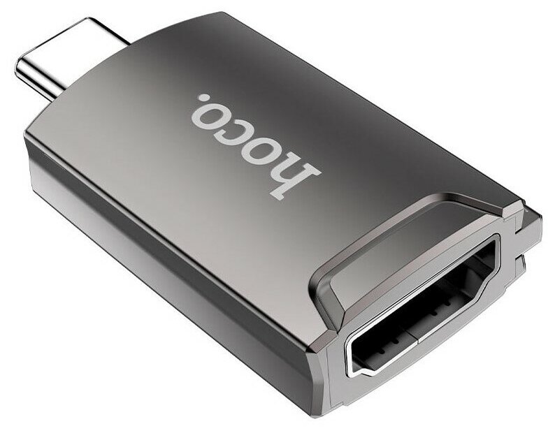 Адаптер Hoco UA19 Type-c to HDMI Portable Adapter 4K UltraHD, серый — фото 1