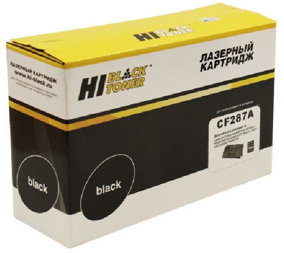 Картридж Hi-Black CF287A для HP LJ M501dn/M506dn/M506x/M527dn/M527f/M527c, 9K, черный, 9000 страниц