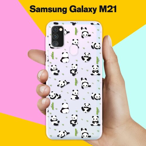 Силиконовый чехол Панды на Samsung Galaxy M30s силиконовый чехол на samsung galaxy a91 самсунг галакси а91 семейство панды