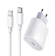 Сетевое зарядное устройство для айфона 20W + кабель в комплекте / Быстрая зарядка 20Вт для iPhone iPad AirPods с кабелем в комплекте