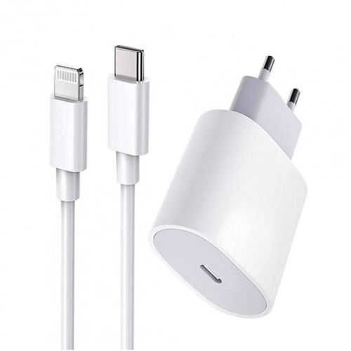 Сетевой адаптер питания 20w + кабель в комплекте / Power adapter 20W/ iPhone/ iPad/ AirPods