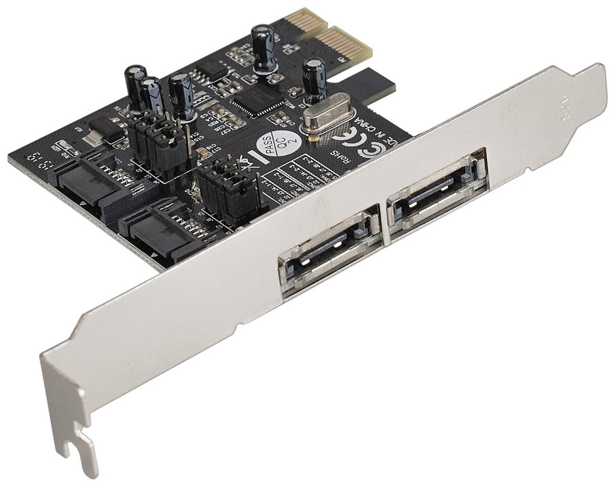 Контроллер ExeGate EXE-501 (PCI-E x1 v2.0, SATA3 6Gb/s, 2 int.+2 ext, ASMedia Chipset ASM1061) EX283707RUS