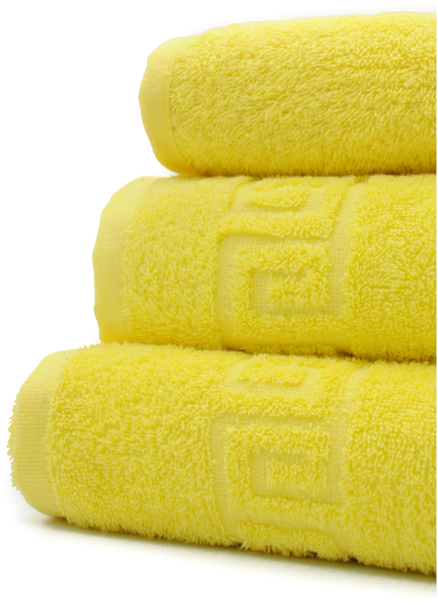 Набор полотенец 3шт DreamTEX яркий желтый - фотография № 4