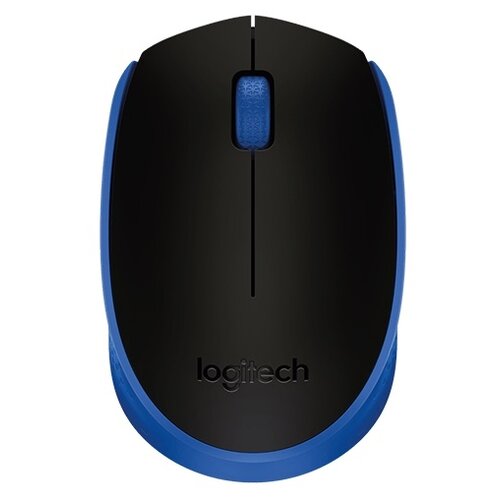 Беспроводная компактная мышь Logitech M171, черный/синий logitech pebble wireless bluetooth mouse 1000dpi thin optical tracking mice computer peripheral