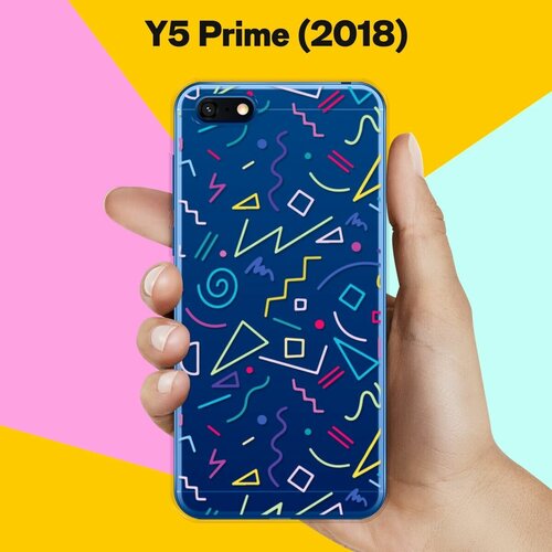 Силиконовый чехол Цветной узор на Huawei Y5 Prime (2018)