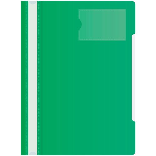 Набор из 20 штук Папка-скоросшиватель Бюрократ -PS-V20GRN A4 прозрачный верхний лист карман для визиток пластик зеленый 0.12/0.16